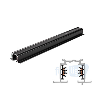 SLV S-Track rail triphasé Dali encastré noir